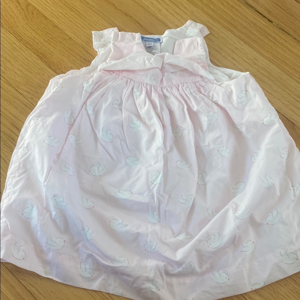 Pink Jacadi Baby Outfit with bird Print- 12 months - Picture 2 of 7